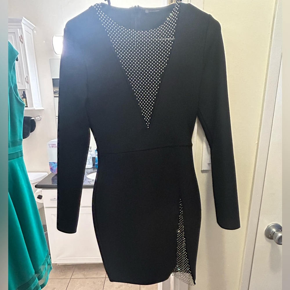 Bella Barnett Black sparkly club dress
